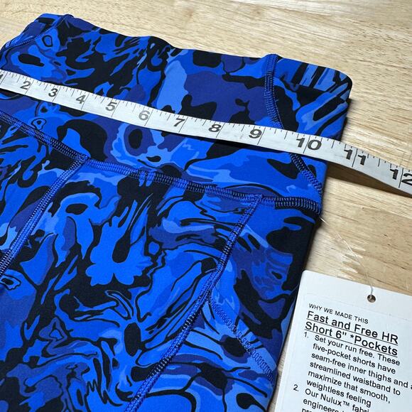 Lululemon Fast Free High-Rise Short 6" 5 Pocket Galactic Cobalt Size 2 NWT - Picture 9 of 11